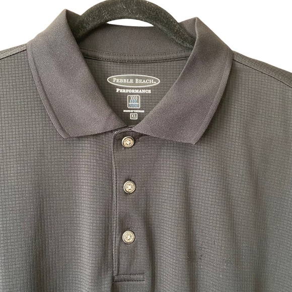 Pebble Beach Mens Short Sleeves Black Polo Shirt XL - Picture 4 of 9